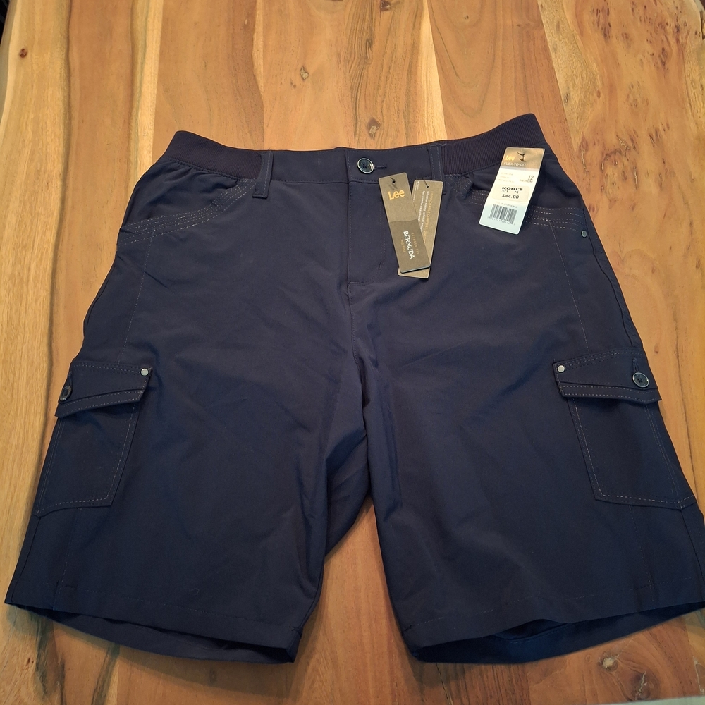 Lee Women's Navy Cargo Shorts